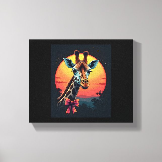 Impressão Em Tela Pescoço de Girafa Como uma Montanha-Russa Divertid (Frente)