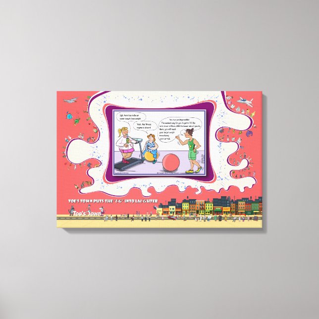 Impressão Em Tela Peso e Veja | Lógica Seca Humor 24x16 (Frente)