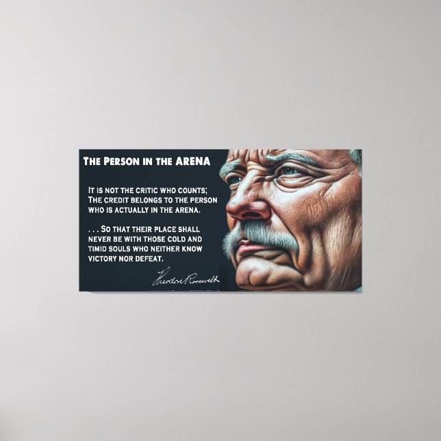 Impressão Em Tela Pessoa de Roosevelt, ursinho, no discurso ARENA de (Frente)