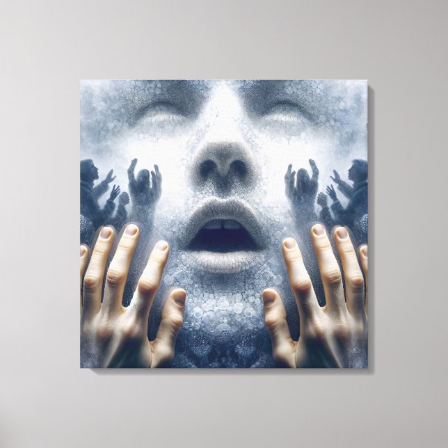 Impressão Em Tela Pessoas Em Perigo (Frente)