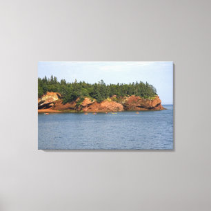 Impressão Em Tela Pessoas praticando caiaque no mar na Baía de Fundy