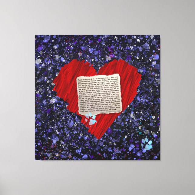 Impressão Em Tela Pet Loss Bereavement Henry Scot Holland 1827 Texto (Frente)