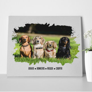 Impressão Em Tela Pet Lover Mama Cachorro Nome da Foto Pai