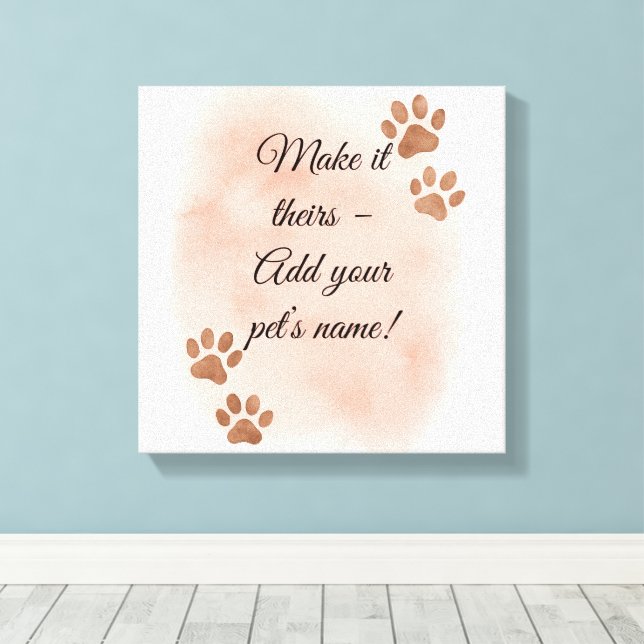 Impressão Em Tela Pet Wall Art Personalizado - Elegante Desi de Impr (Insitu(piso de madeira))