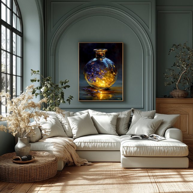 Impressão Em Tela Pétalas de Crepúsculo - Essência Violeta Brilhante (Criador carregado)