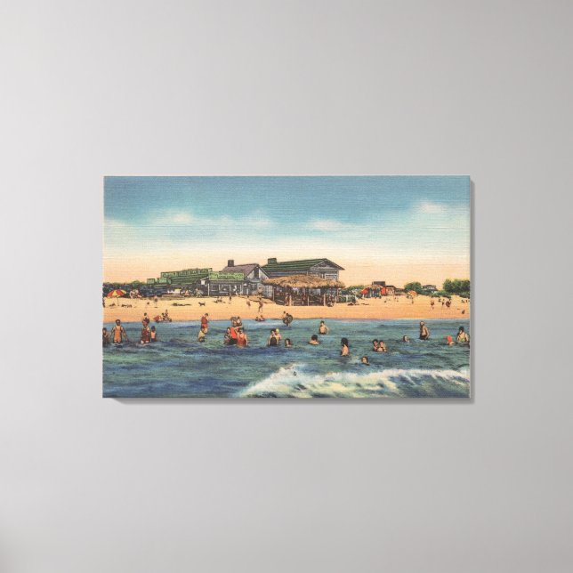 Impressão Em Tela Petersburgo, FL - Vista da Ilha do Tesouro (Frente)