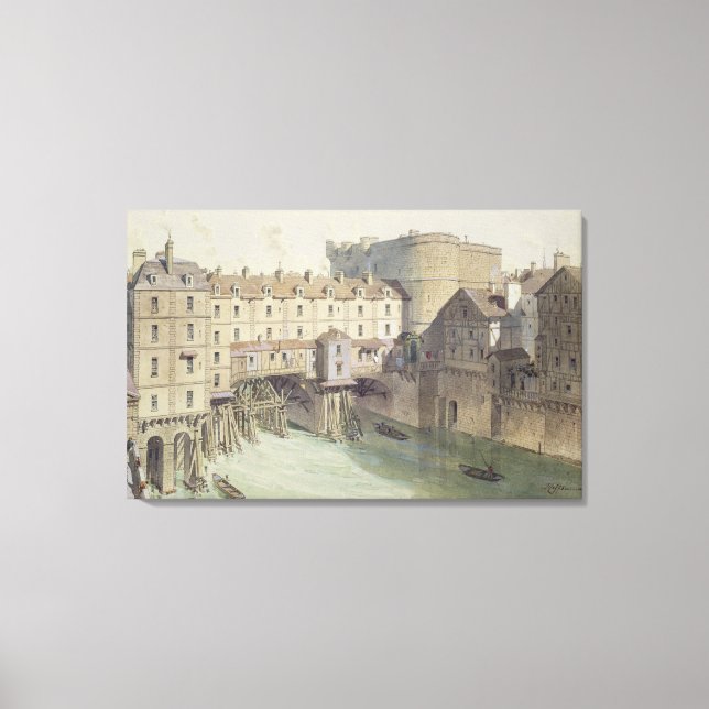 Impressão Em Tela Petit Chatelet e o Petit Pont (Frente)