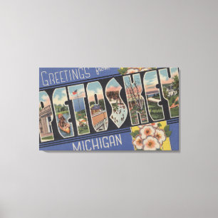 Impressão Em Tela Petoskey, Michigan - grandes cenas da letra