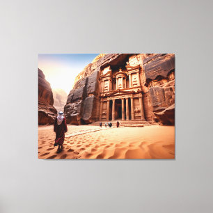 Impressão Em Tela Petra's Treasury at Dawn