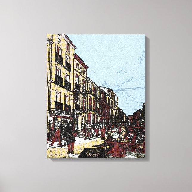 Impressão Em Tela Pezenas França Mercado Antiquado (Frente)