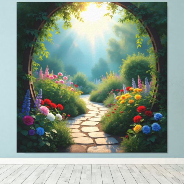 Impressão Em Tela Pfad der Rosen (Insitu(piso de madeira))