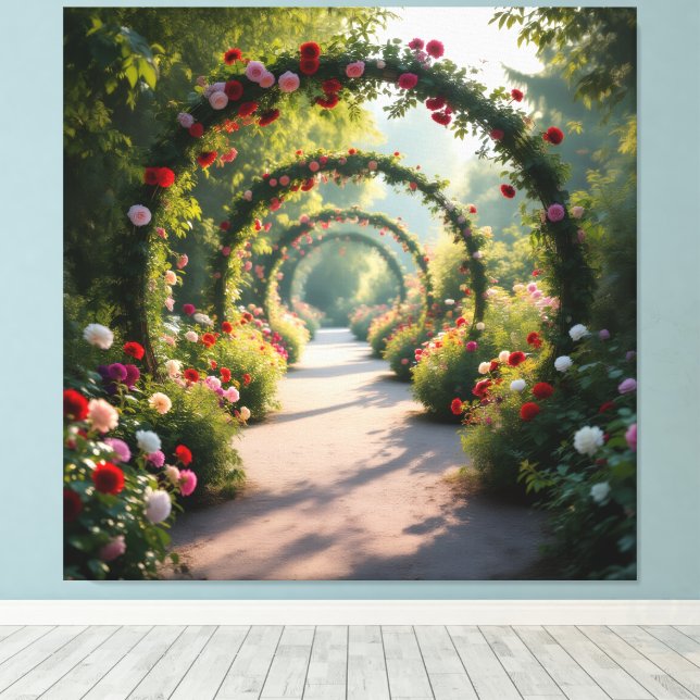 Impressão Em Tela Pfad der Rosen (Insitu(piso de madeira))