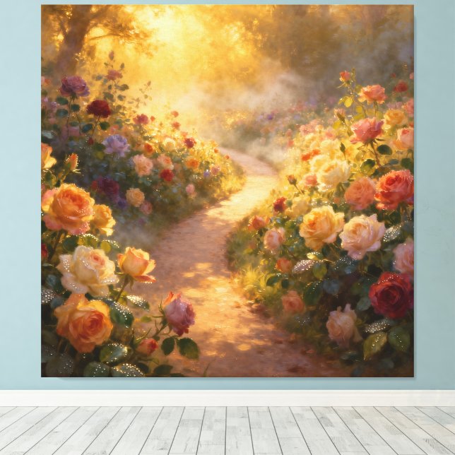 Impressão Em Tela Pfad der Rosen (Insitu(piso de madeira))