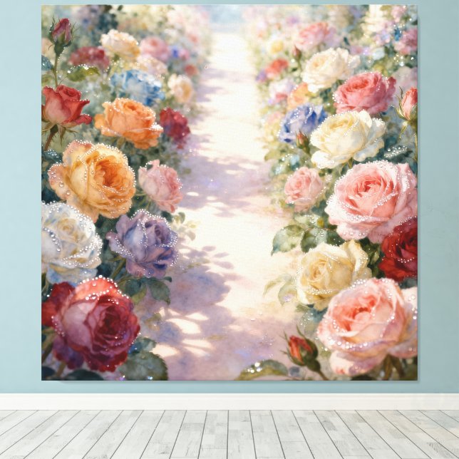 Impressão Em Tela Pfad der Rosen (Insitu(piso de madeira))