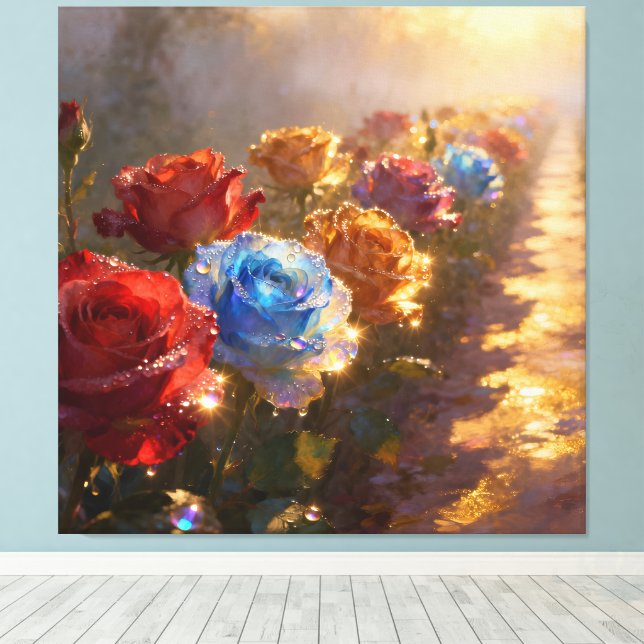 Impressão Em Tela Pfad der Rosen (Insitu(piso de madeira))