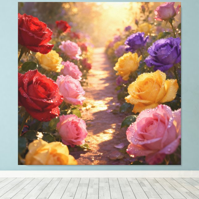 Impressão Em Tela Pfad der Rosen (Insitu(piso de madeira))
