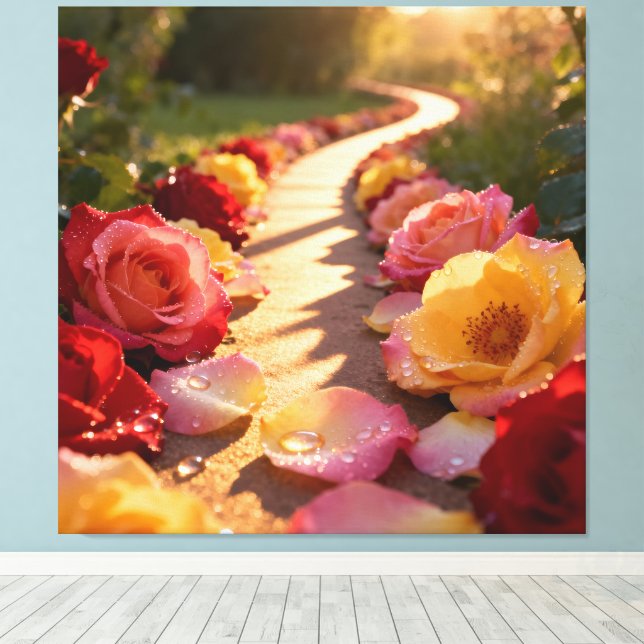 Impressão Em Tela Pfad der Rosen (Insitu(piso de madeira))