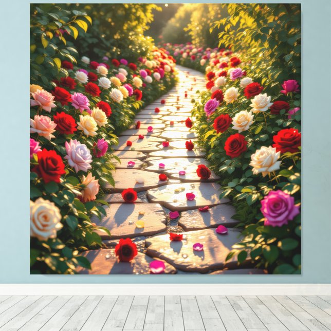 Impressão Em Tela Pfad der Rosen (Insitu(piso de madeira))