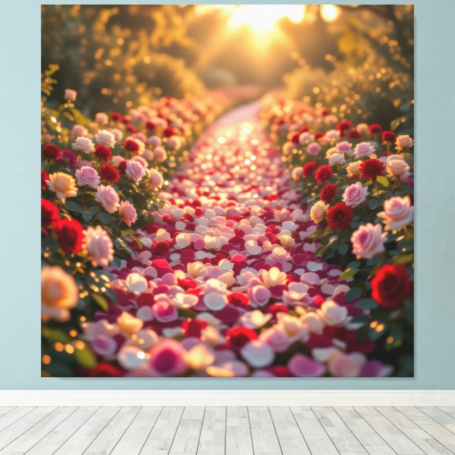 Impressão Em Tela Pfad der Rosen (Insitu(piso de madeira))