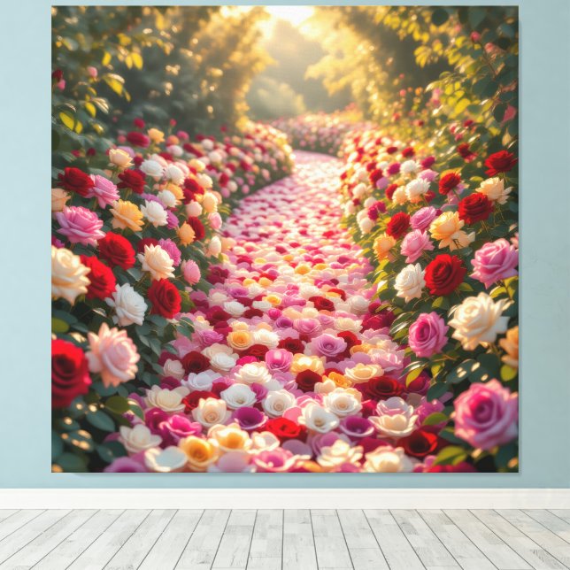 Impressão Em Tela Pfad der Rosen (Insitu(piso de madeira))