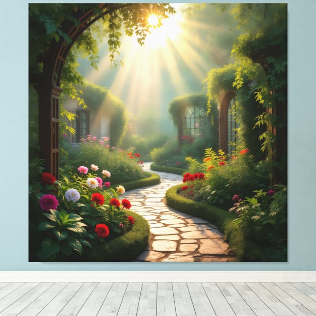 Impressão Em Tela Pfad der Rosen (Insitu(piso de madeira))