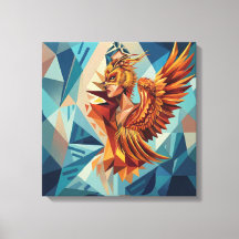 Phoenix Rise – Arte Moderna em Tela Esticada para 