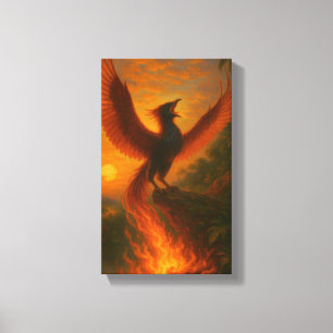 Impressão Em Tela Phoenix Rising — Acrílico de Luxo Orrin Studios