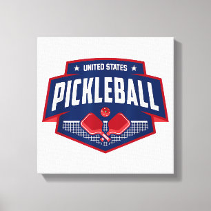 Impressão Em Tela Pickleball suporta jogador de picleball em equipe 