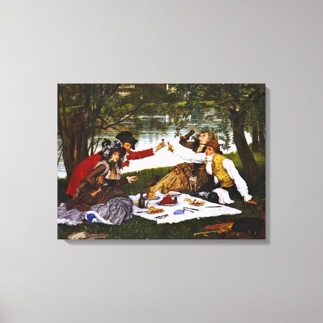 Impressão Em Tela Picnic romântico 1873 (Frente)