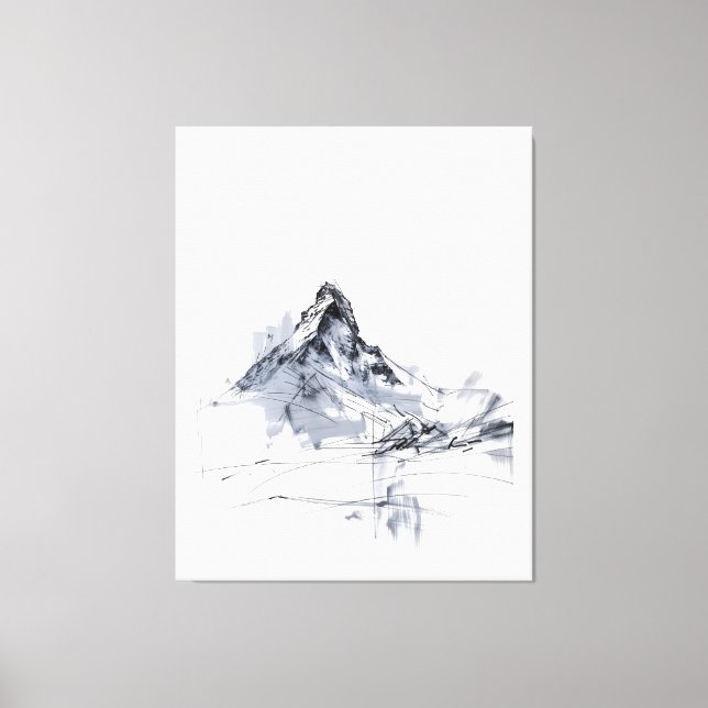 Impressão Em Tela Pico de montanha abstrato (Frente)
