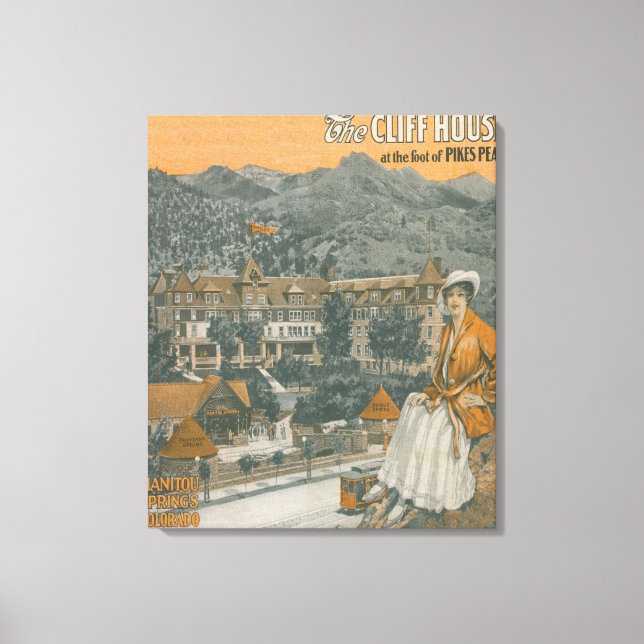 Impressão Em Tela Pico do Cliff House & Pikes (Frente)