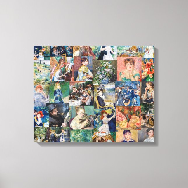 Impressão Em Tela Pierre-Auguste Renoir - Patchwork de Obras-Primas (Frente)