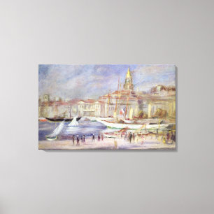 Impressão Em Tela Pierre um Renoir   o porto velho de Marselha