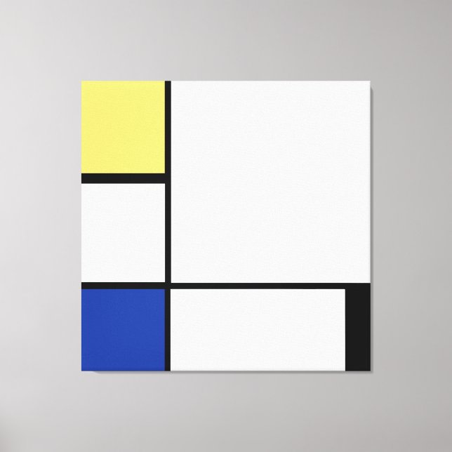 Impressão Em Tela Piet Mondrian - Abstrato Geométrico de Composição (Frente)