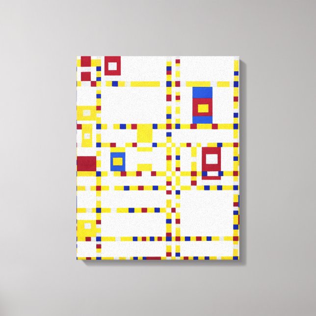 Impressão Em Tela Piet Mondrian Broadway Boogie Woogie (Frente)