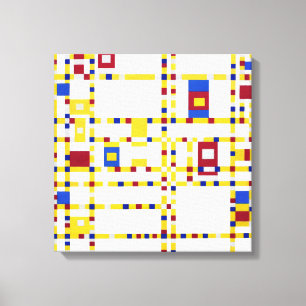 Impressão Em Tela Piet Mondrian Broadway Boogie Woogie