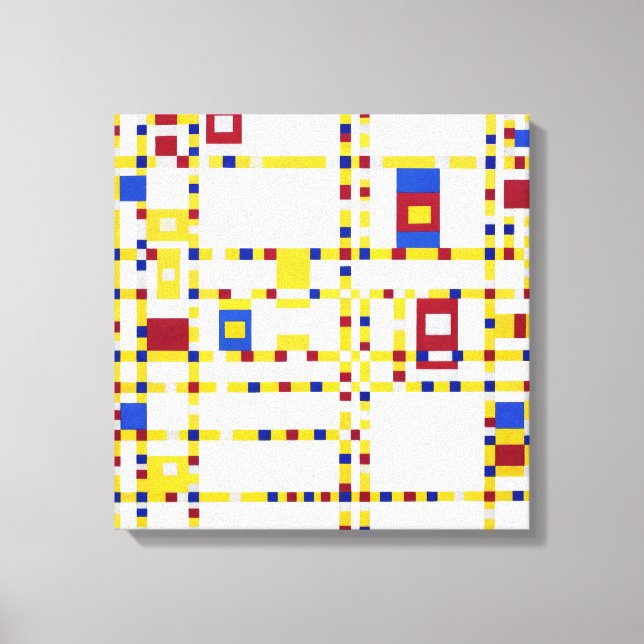 Impressão Em Tela Piet Mondrian Broadway Boogie Woogie (Frente)