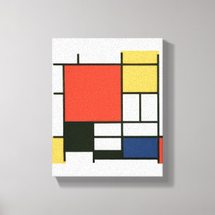 Impressão Em Tela Piet Mondrian - Composição