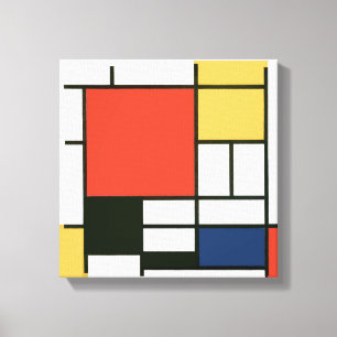 Impressão Em Tela Piet Mondrian - Composição
