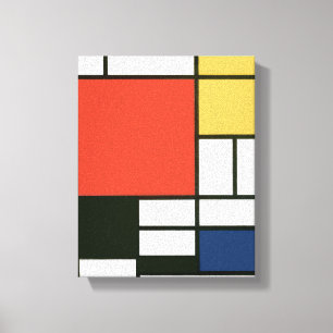 Impressão Em Tela Piet Mondrian - Composição