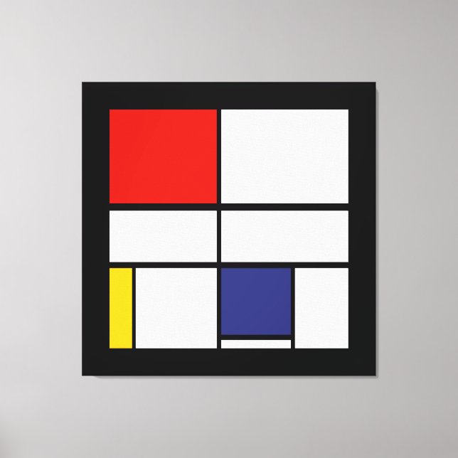 Impressão Em Tela Piet Mondrian, Composição C (Frente)