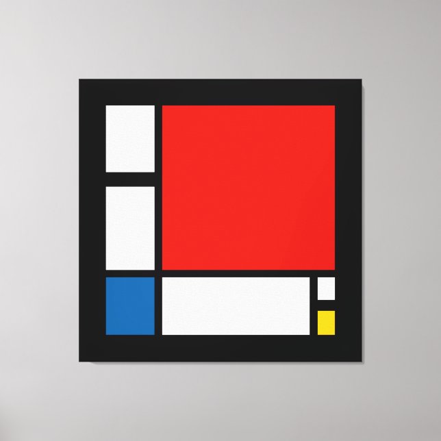 Impressão Em Tela Piet Mondrian, Composição ii (Frente)