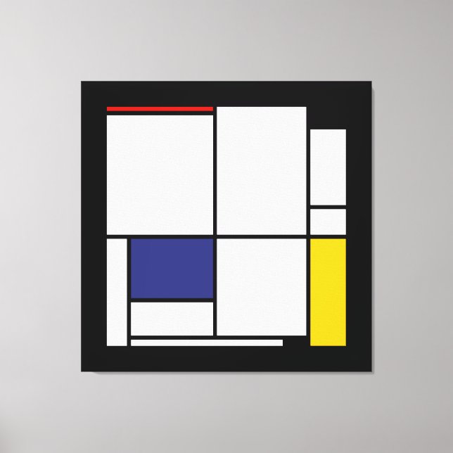 Impressão Em Tela Piet Mondrian, Tableau 1 (Frente)