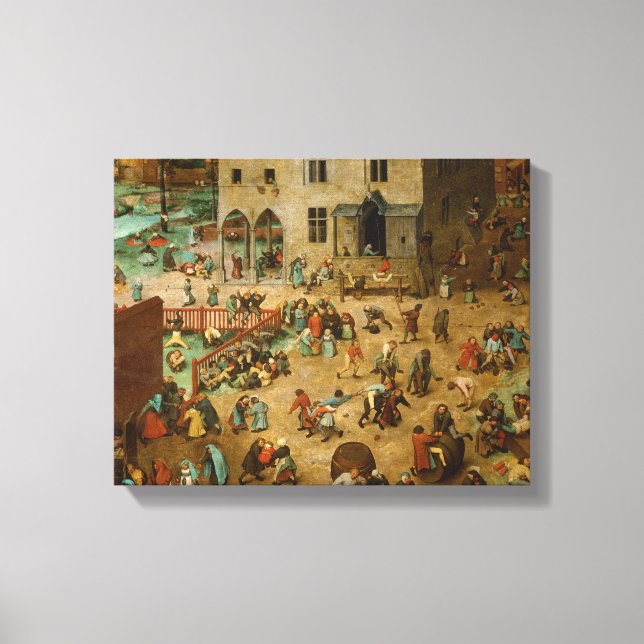 Impressão Em Tela Pieter Bruegel, o Velho - Jogos Infantis (Frente)