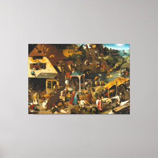 Impressão Em Tela Pieter Bruegel, o Velho - Os Provérbios Holandeses