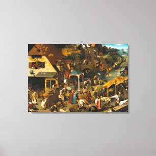 Impressão Em Tela Pieter Bruegel, o Velho - Provérbios Neerlandeses