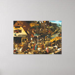 Impressão Em Tela Pieter Bruegel, o Velho Proverbo Holandês