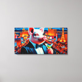 IMPRESSÃO EM TELA PIG-VEGAS NIGHT 3