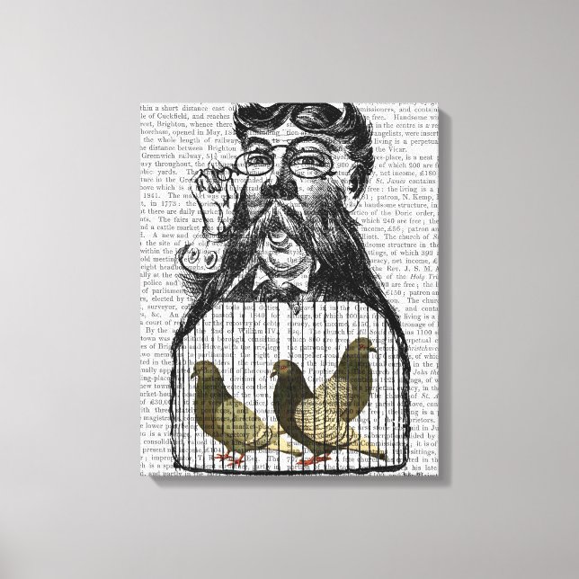 Impressão Em Tela Pigeon Fancier (Frente)