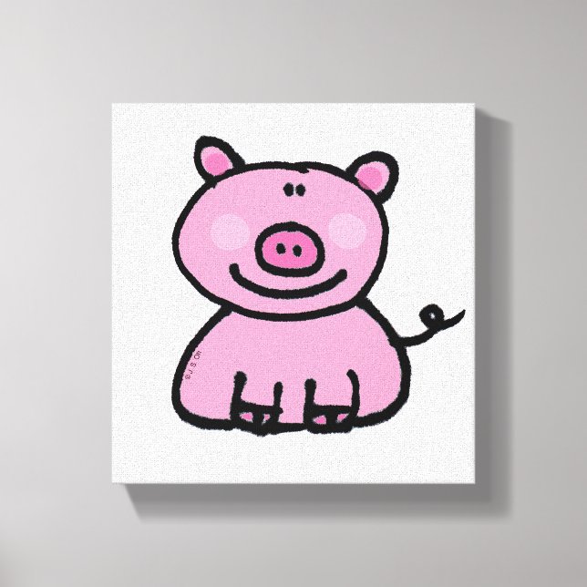 Impressão Em Tela pigmeu rosa (Frente)